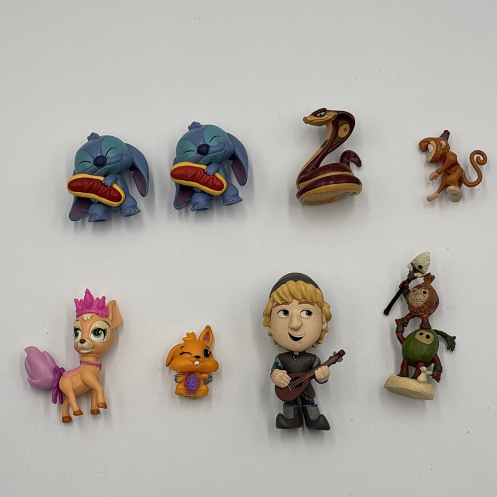 Disney Mini Figure Collectible Figures Lot Of 8 Funko Kristoff + Animal Friends
